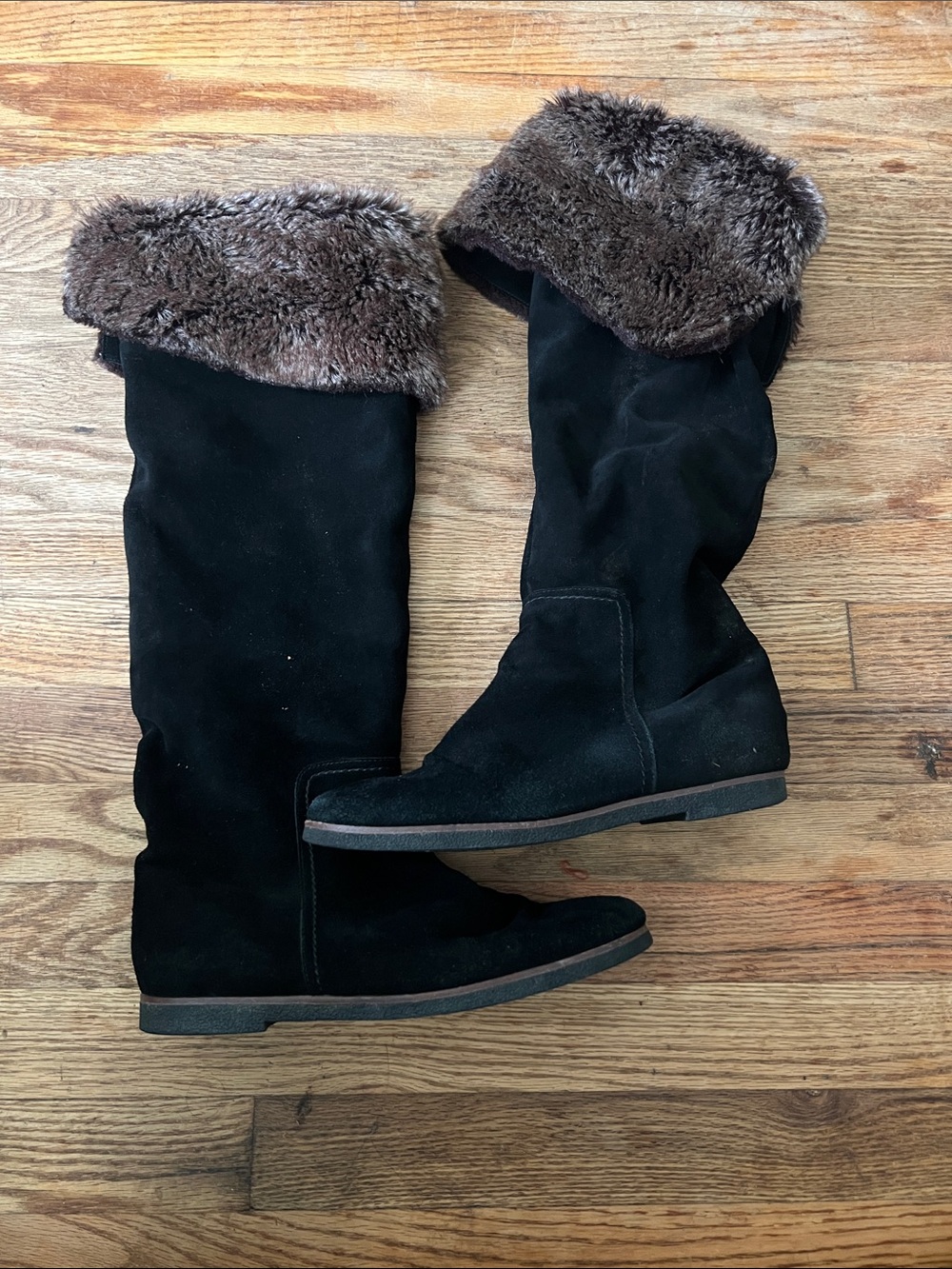 Sam Edelman Orlando
Over the Knee Suede Leather Faux Fur Boots